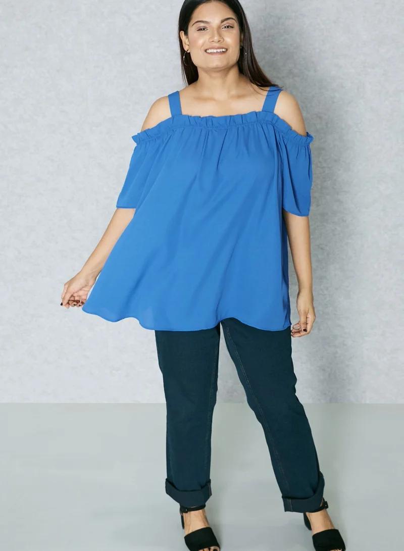New Look Curve Cold Shoulder Top