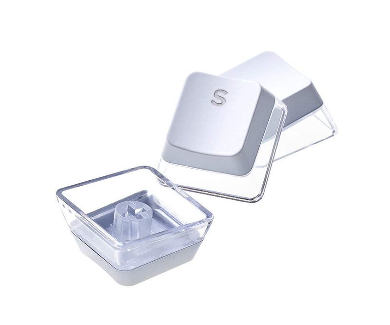 G.Skill Crystal Crown Keycaps - Keycap Set with Transparent Layer for Mechanical Keyboards, Full 104 Key, Standard ANSI 104 English (US) Layout - White - Image 3