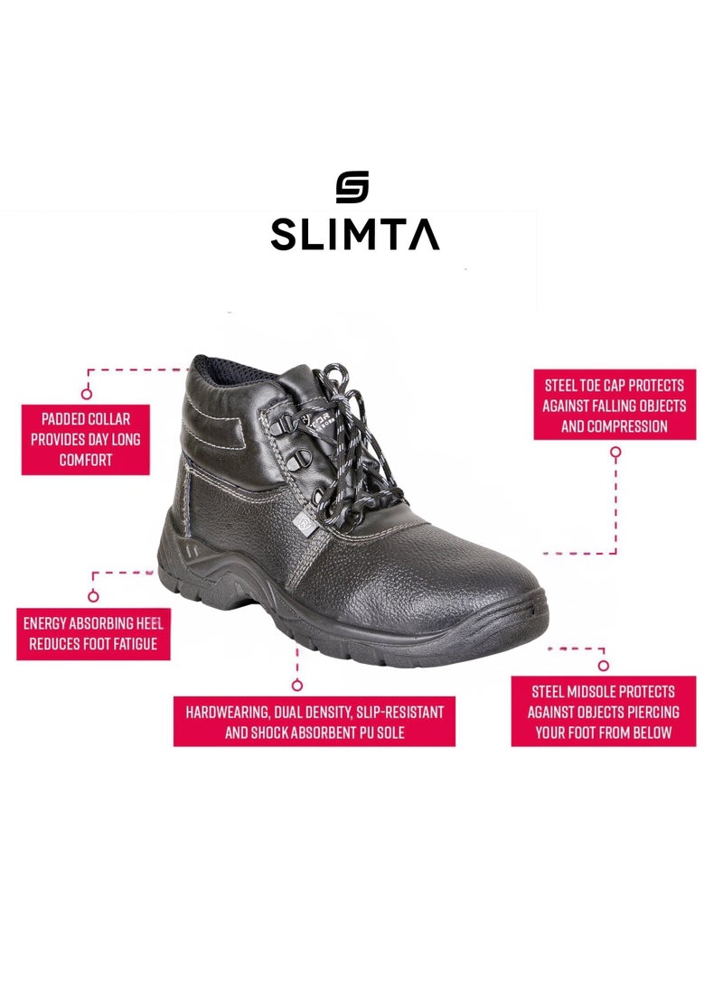SLIMTA - Chukka Work Boots Safety Boots Safety Shoes Mens Womens Men's Work & Utility Footwear Steel Toe Cap Boots Non Slip Lightweight - Image 1