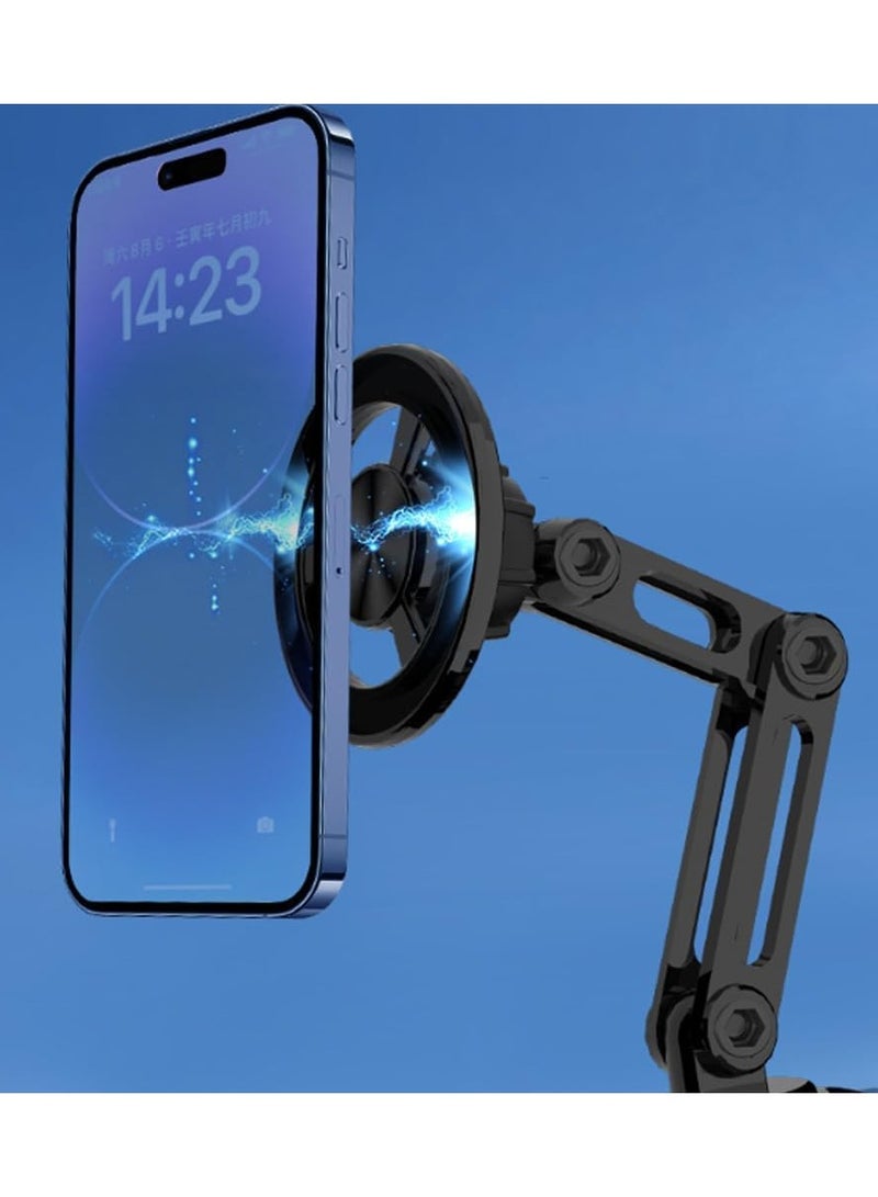 Raxoom 360° PRO, Magnetic Suction Car Phone Holder Stylish Magnetic Car Phone Holder, Phone Mount for Car, with Adjustable Arm (Black) - Image 4