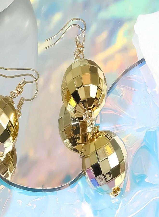 Frodete Disco Ball Earrings for Women 70s 80s 90s Retro Party Accessories Sparkling Dance Jewelry for Nightclub Outfits - Image 4