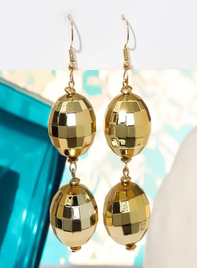 Frodete Disco Ball Earrings for Women 70s 80s 90s Retro Party Accessories Sparkling Dance Jewelry for Nightclub Outfits - Image 3