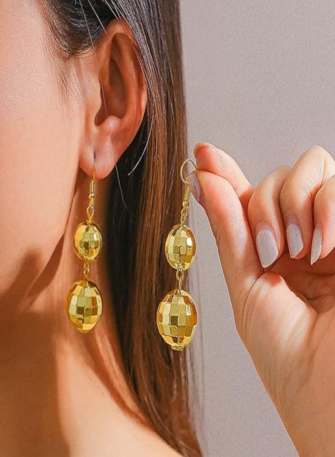 Frodete Disco Ball Earrings for Women 70s 80s 90s Retro Party Accessories Sparkling Dance Jewelry for Nightclub Outfits - Image 2