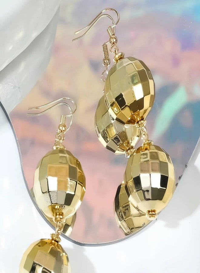 Frodete Disco Ball Earrings for Women 70s 80s 90s Retro Party Accessories Sparkling Dance Jewelry for Nightclub Outfits - Image 5