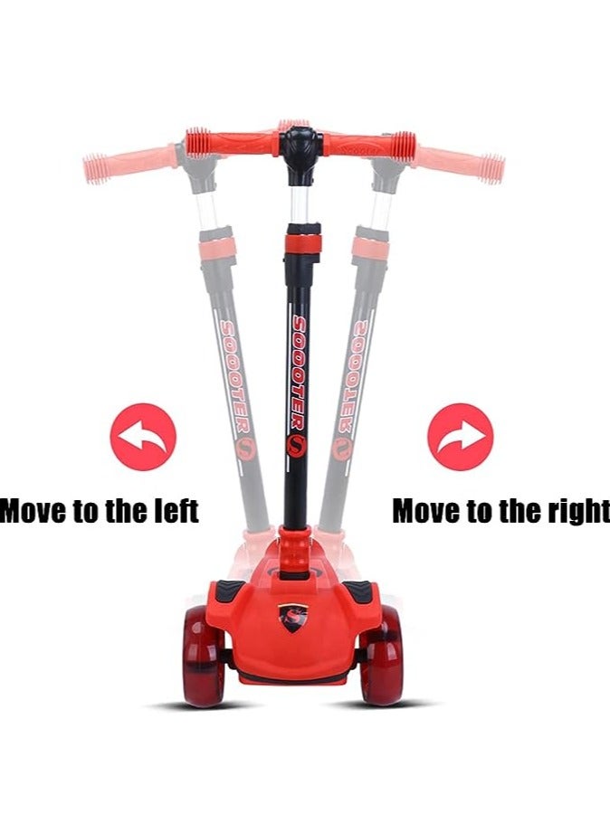 Cool Baby COOLBABY Kids Scooter 3 Wheels Big Pedal Foldable Scooter with Music Height Adjustable PU with LED Light Wheels  - Image 3