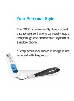 BURAQ ADATA C008 Car Office Universal Usb2.0 U Disk, Capacity: 64GB(Blue)  - Image 3