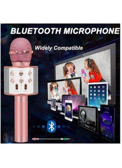 Generic Girl Toys Microphone for Kids,4 5 Year Old Girl Birthday Gifts-6 7 8 9 10 Year Old Girl Gifts Ideas,Girls Toys Age 6-8,Girl Toys Age 6-7,Girls Toys 8-10 Years Old,Bluetooth (Champagne Gold)  - Image 3