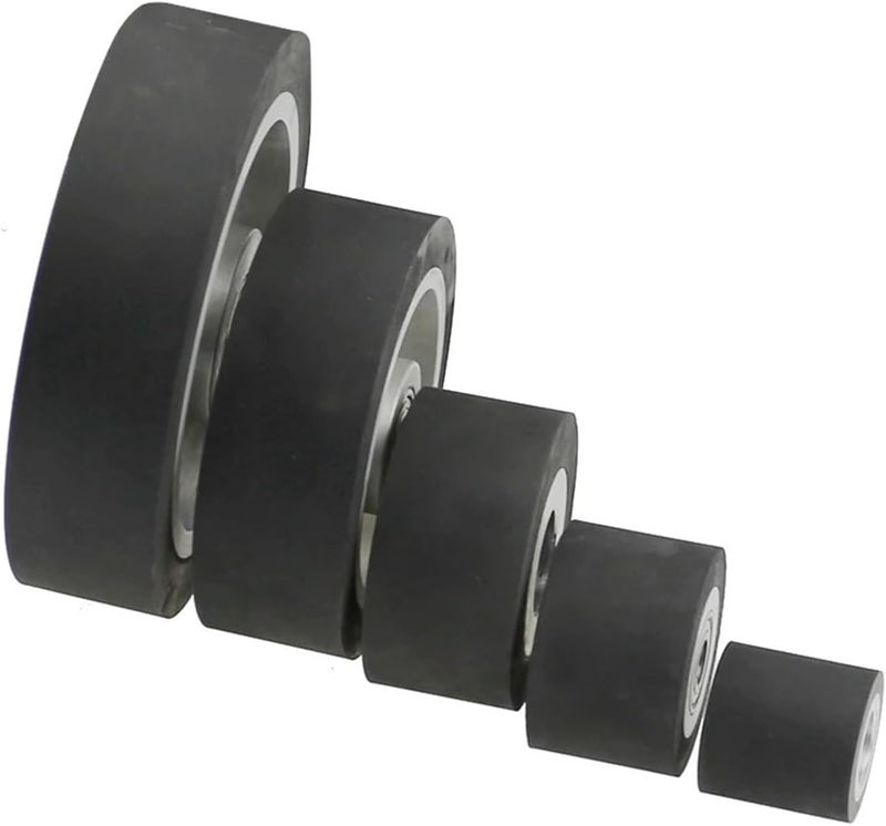 Dia. 50mm - 200mm Smooth Rubber Contact Wheel Belt Grinder Parts(100x50mm,6202 installed15.875) - Image 3