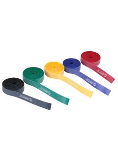 BURAQ ORICO CBT-5S 5 in 1 Colors Reusable & Dividable Hook and Loop Sticky Cable Ties for Data Cable / Power Cord, Length: 1m  - Image 2