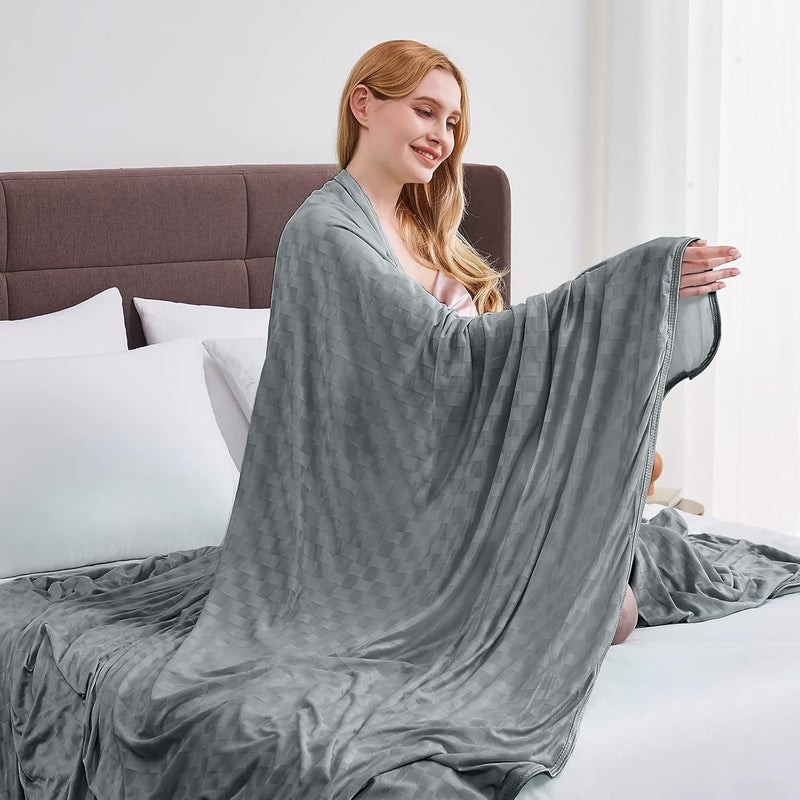 Topcee Cooling Blanket, Summer Cooling Blankets for Hot Sleepers, Arc-Chill Q-Max>0.5 Cool Fiber, Oeko-TEX 100% Certified, Soft, Breathable, Double-Side Bed Throw,Keep Cool for Adults Kids 90"x90" - Image 1