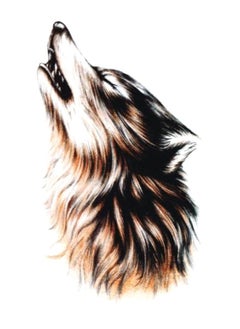 Wolf Design Long Lasting Rocker Tattoo Stickers Black/Brown/White