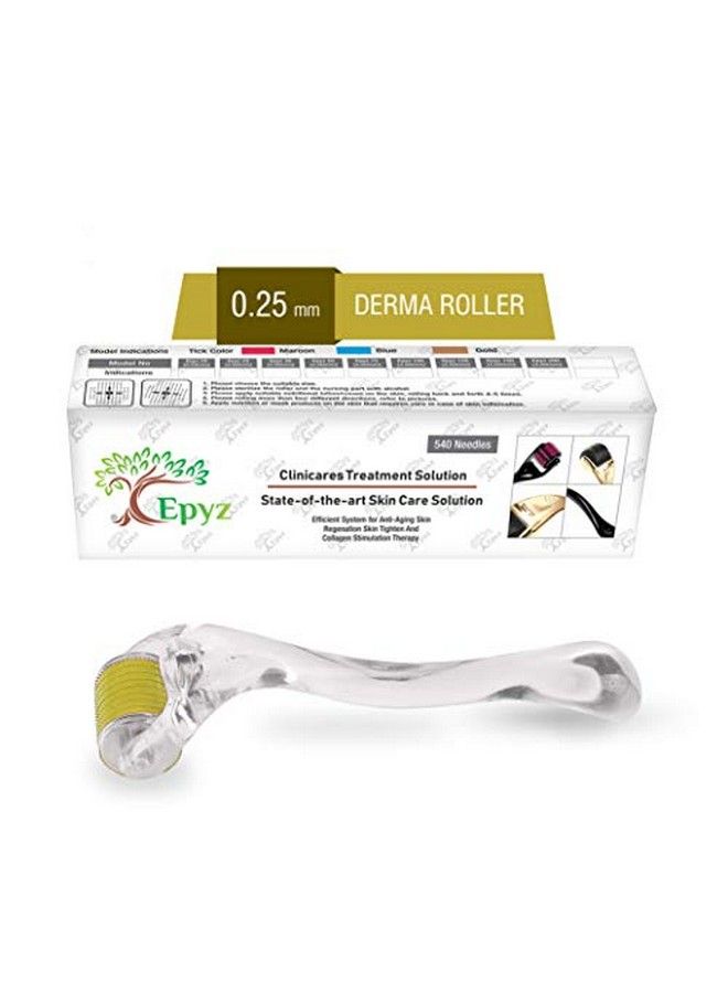 Epyz Transparant Derma Roller With 540 Titanium Alloy Needles (0.25Mm Gold) - Image 1