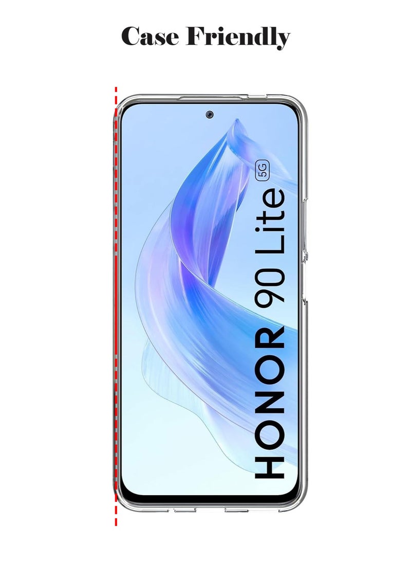 Full Cover 9H Hardness HD Tempered Glass Screen Protector for Honor 90 Lite - Anti-Scratch, Anti-Fingerprint, and Bubbles Free Technology