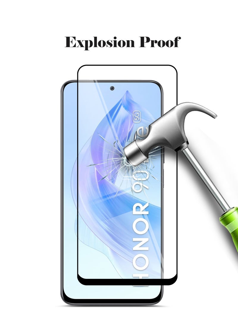 Full Cover 9H Hardness HD Tempered Glass Screen Protector for Honor 90 Lite - Anti-Scratch, Anti-Fingerprint, and Bubbles Free Technology