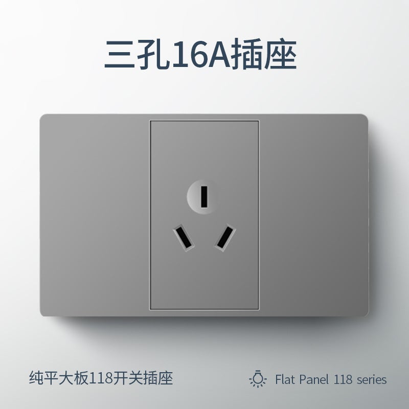 118 gold ash kitchen special socket with switch panel multi-hole 6-hole 9 9-hole 20 12-hole domestic concealed installation One: three holes 16A 