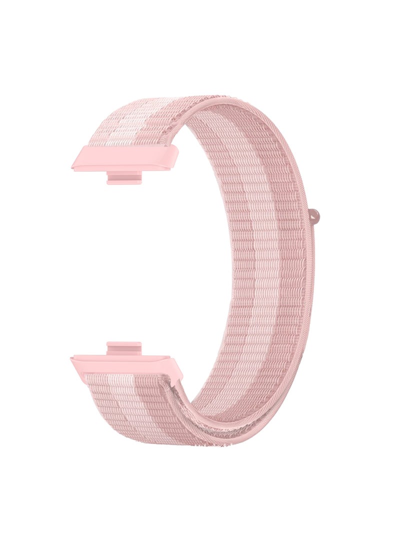 3 Packs Suitable for Huawei Watch Fit 3/4 Velcro Nylon Loop Strap, Nylon Watchband Replacement Bracelet for Huawei Watch Fit 3/4 ( Black, Pink, Sea Shell Color ﻿）  - Image 5