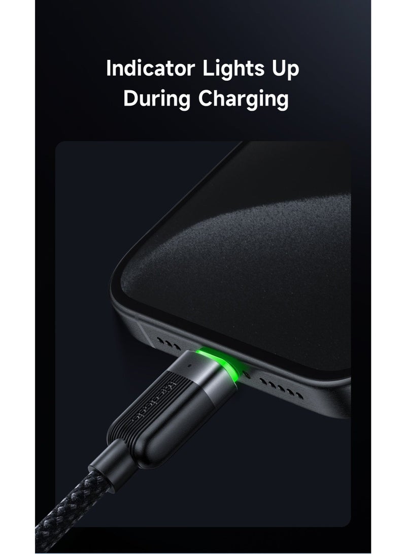 مكدودو كابل USB-C إلى USB-C مغناطيسي ذاتي اللف 60 واط 1.2 متر من ماكدودو – كابل تايب سي للشحن السريع بتقنية PD متوافق مع أجهزة أندرويد وسامسونج والتابلت واللابتوب – أسود - Image 3