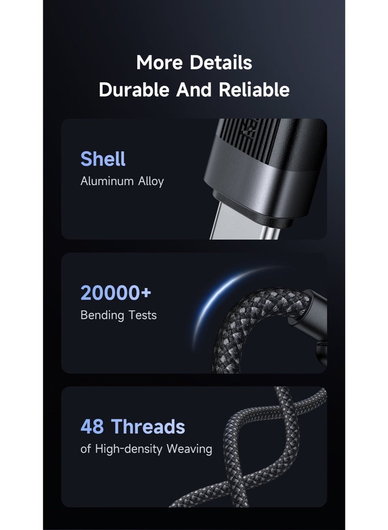 مكدودو كابل USB-C إلى USB-C مغناطيسي ذاتي اللف 60 واط 1.2 متر من ماكدودو – كابل تايب سي للشحن السريع بتقنية PD متوافق مع أجهزة أندرويد وسامسونج والتابلت واللابتوب – أسود - Image 5