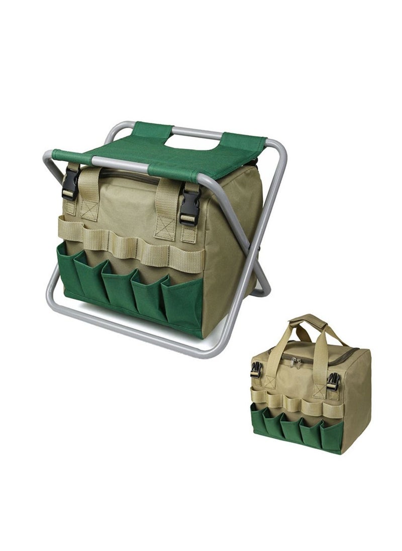 Cool Baby COOLBABY Outdoor Dual use Garden Tools Folding Stool Portable Garden Kit Chair with Detachable Storage Bag  - Image 1