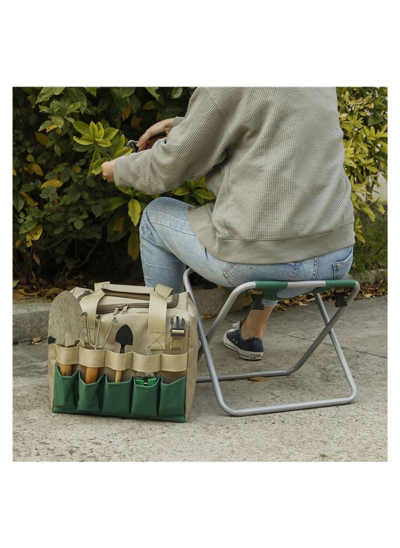 Cool Baby COOLBABY Outdoor Dual use Garden Tools Folding Stool Portable Garden Kit Chair with Detachable Storage Bag  - Image 3