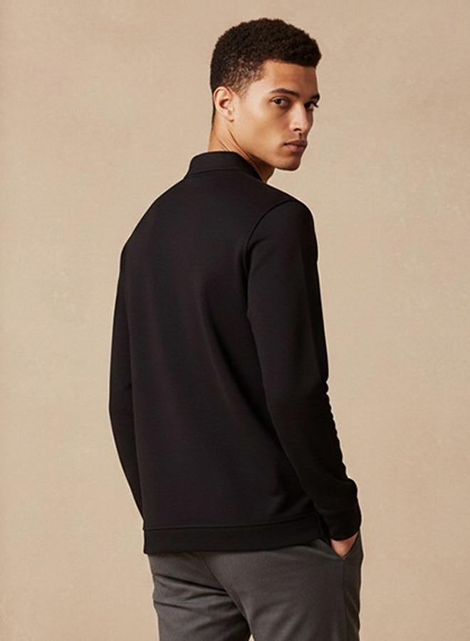 ايكونيك كنزة بياقة بولو أيقونية بنسيج مميز وأكمام طويلة - Image 3