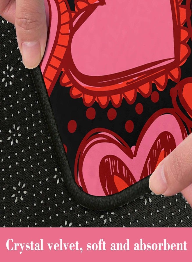 OUXIOAZ Valentines Day Kitchen Rugs Set of 2,Love Heart Welcome Decorative Non-Slip Rugs Holiday Wedding Party Profile Floor Mat for Home Kitchen 17"x47"+17"x30" - Image 5