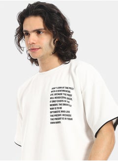 Red Circle Slip On Printed T Shirt and Shorts Set  - Image 4
