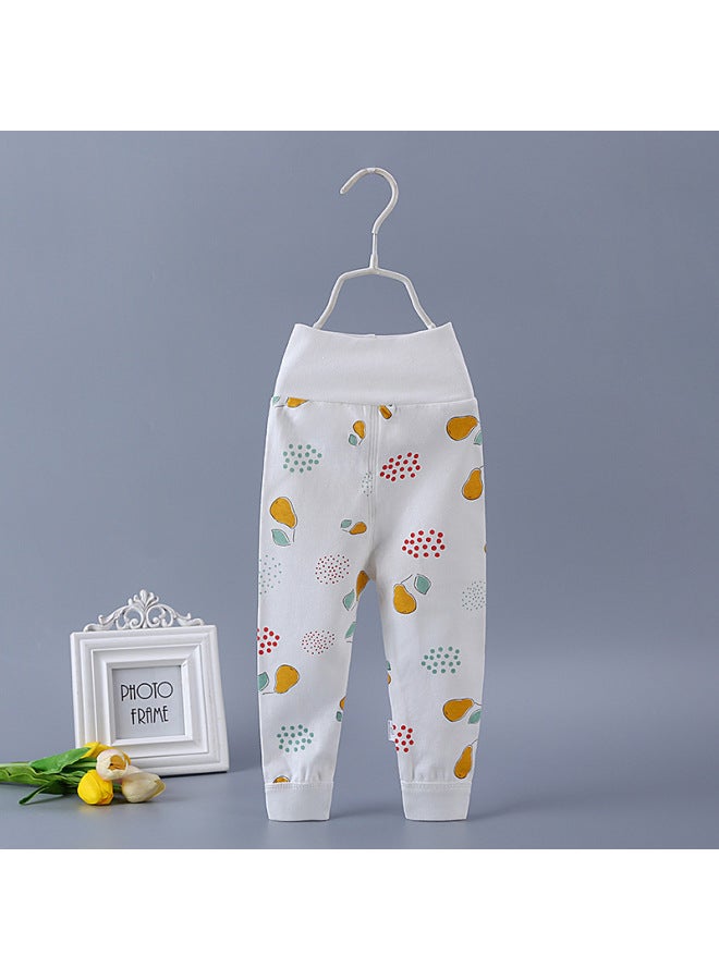 Baby's High Waist Autumn Trousers Pure Cotton Boys And Girls Baby's Spring And Autumn Single Open Pants Newborn Children's Open Crotch Pants