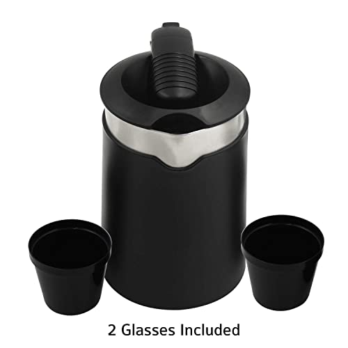 iBELL Sek105Bl Electric Kettle 500 Ml With Removable Lid,950 Watt,Auto Cut Off Function,Stainless Steel With Insulation,2 Glasses Free,Double Wall Kettle (Black),950 Watts,0.5 Liter - Image 3
