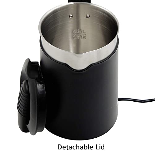iBELL Sek105Bl Electric Kettle 500 Ml With Removable Lid,950 Watt,Auto Cut Off Function,Stainless Steel With Insulation,2 Glasses Free,Double Wall Kettle (Black),950 Watts,0.5 Liter - Image 5