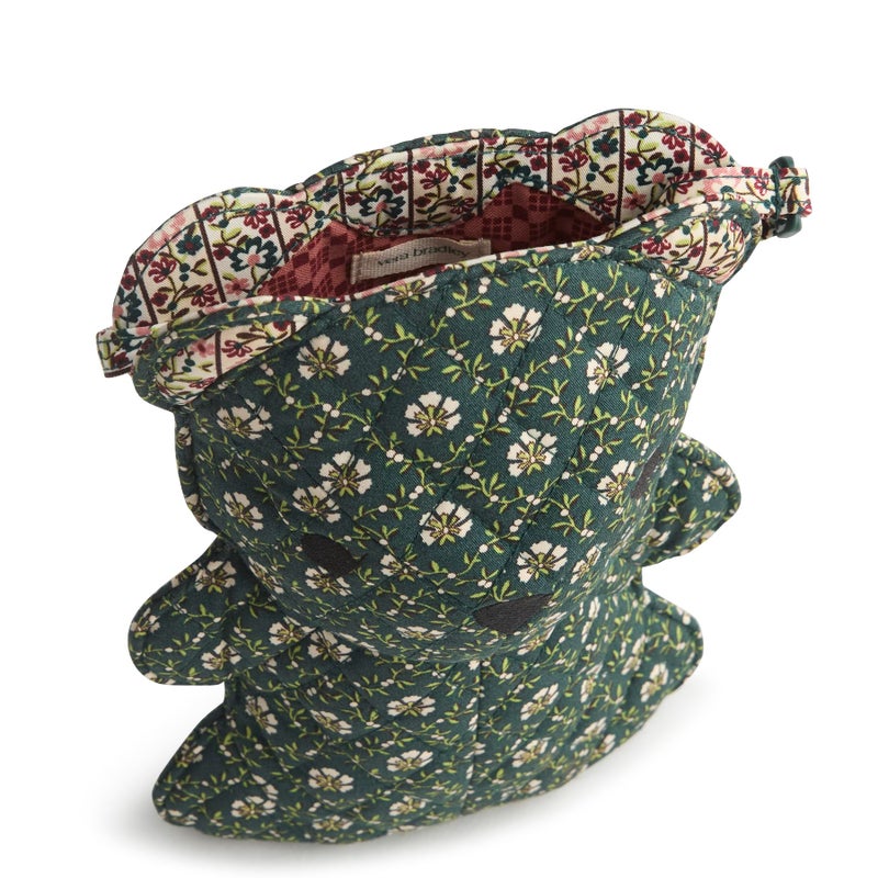 Vera Bradley Premium Cotton Classic Bear Crossbody Bag, Mistletoe Lattice, One Size - Image 5