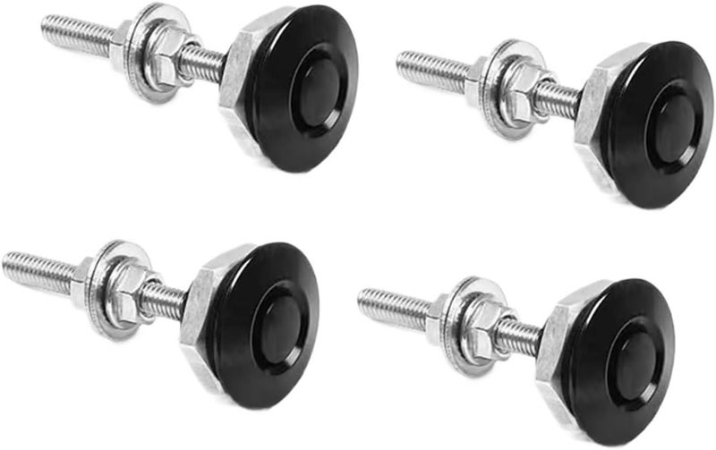 Wivplex 4pcs Black Car Hood Latch Release Fasteners - Image 1