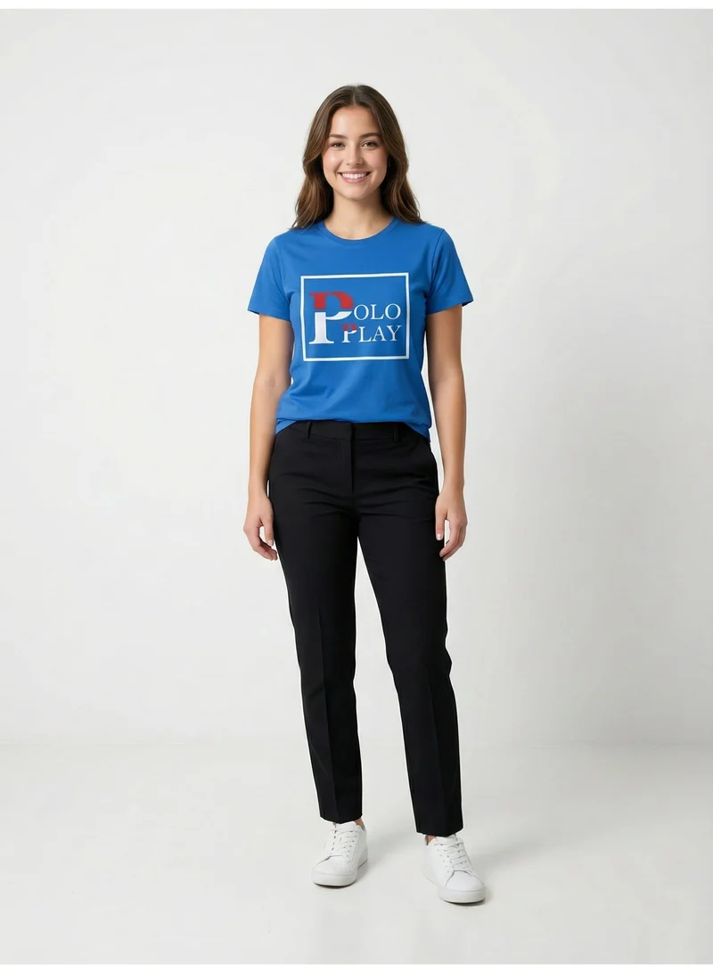 Polo Play Girls Graphic T-shirt -ROYAL BLUE