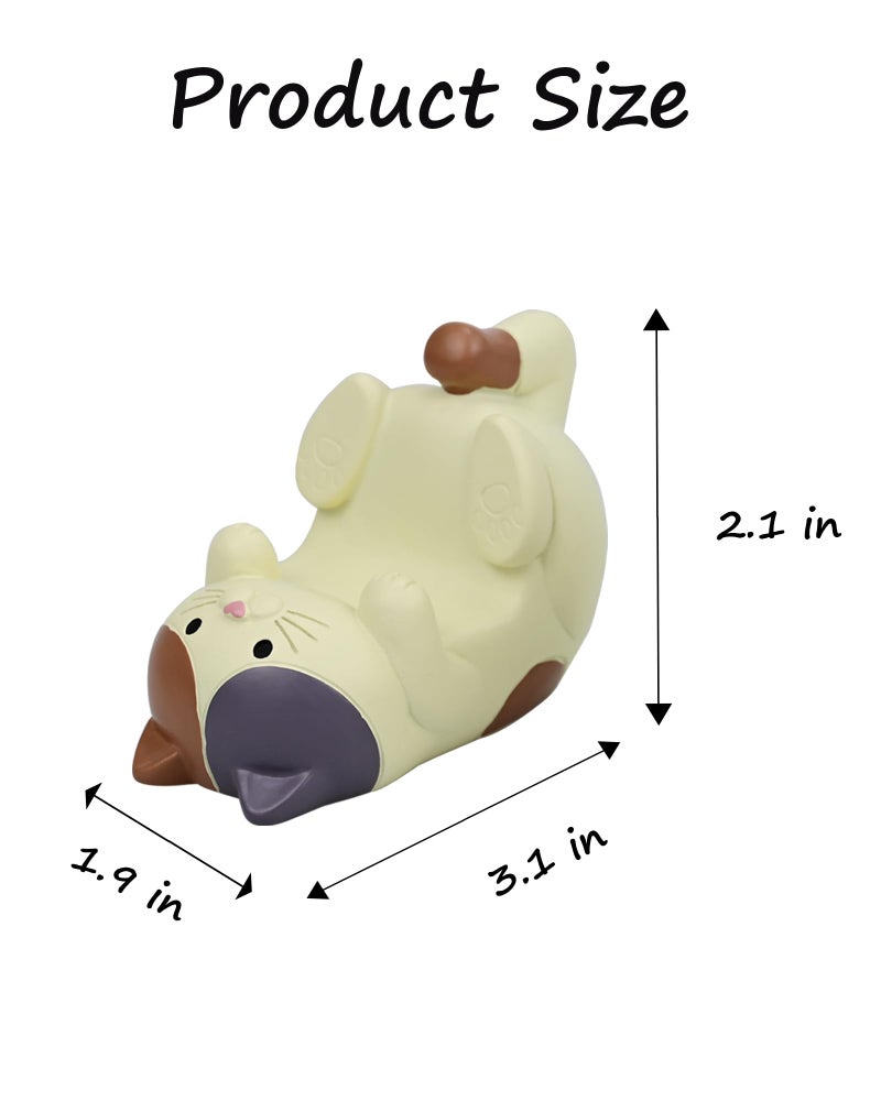 Mevodeata Cat-Shaped Phone Stand Animal Resin Gifts for Cat Lovers, Home & Office Fashion Accessories(White) - Image 2