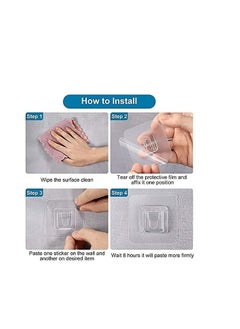 Spaceshoop Double-Sided Adhesive Wall Hooks - Wall-Sticking Hooks Without Punching 6pcs  - Image 2