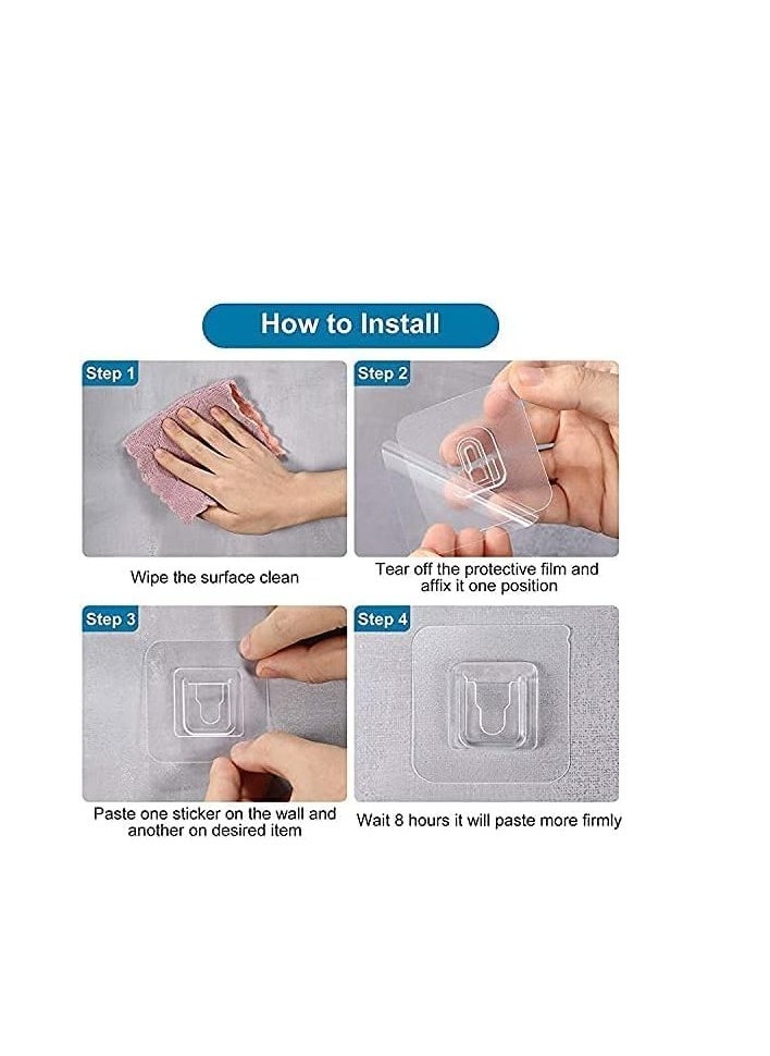 Spaceshoop Double-Sided Adhesive Wall Hooks - Wall-Sticking Hooks Without Punching 6pcs  - Image 2