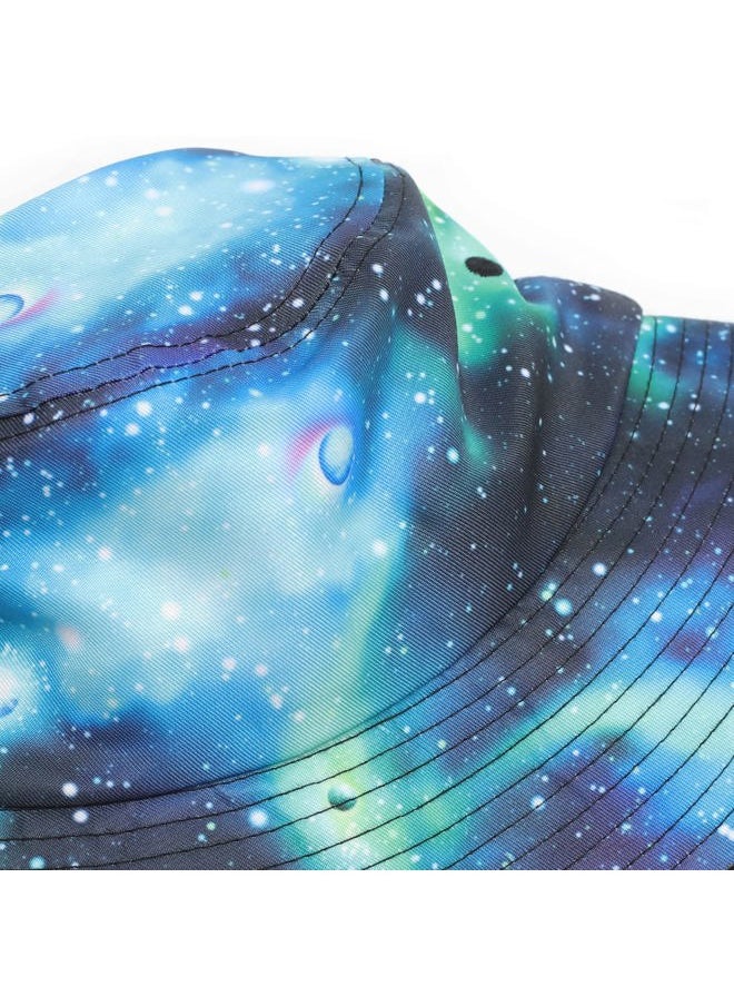ZLYC Unisex Cute Print Bucket Hat Summer Travel Fisherman Cap for Women Men Teens (Galaxy Blue)  - Image 4