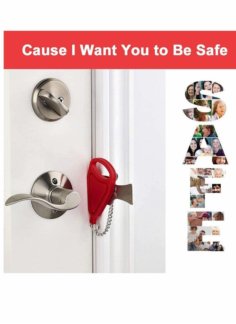 KASTWAVE - Portable Door Lock Travel Lock Solid Heavy Duty Lock Perfect for Traveling, Hotel, Home,Apartment,School, Prevent Unauthorized Entry Add Extra Lock for Additional Safety and Privacy - Image 1