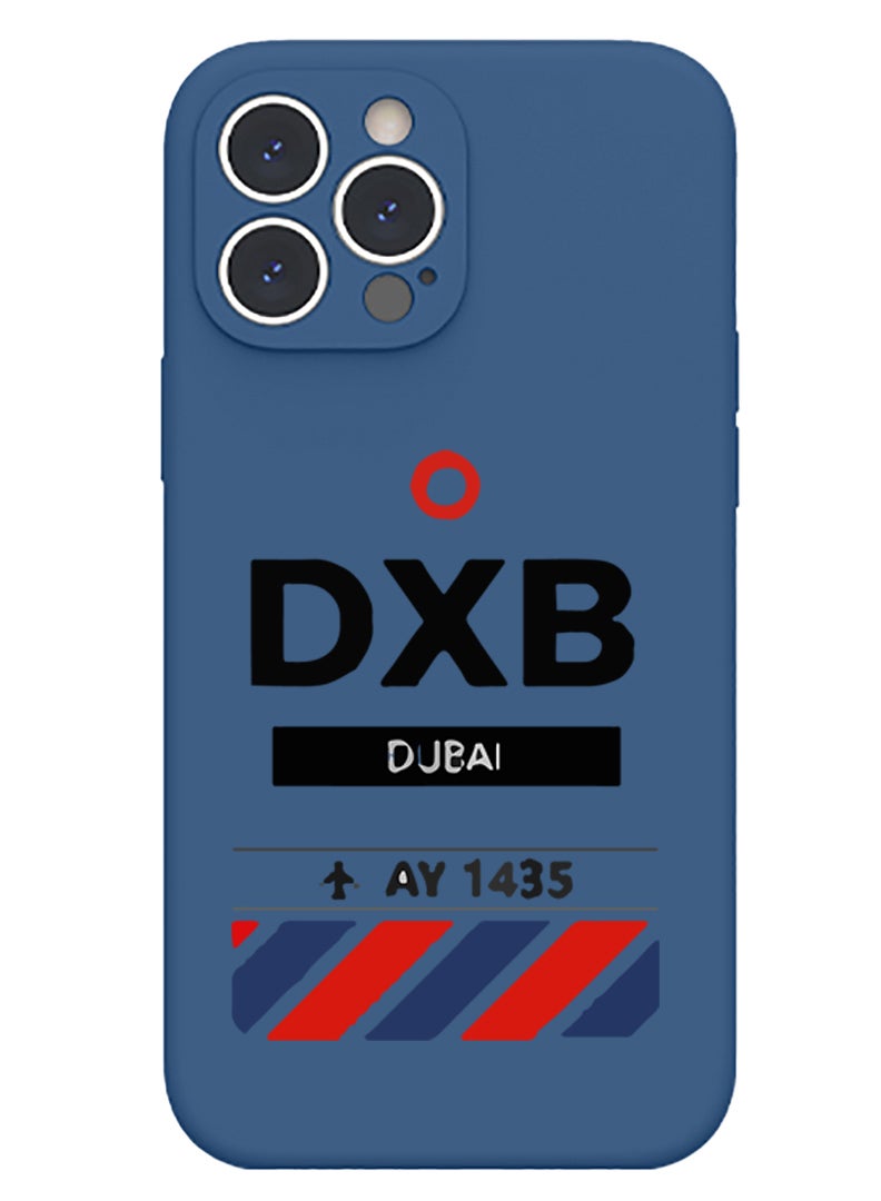 Theodor Protective Slim Fit Case Liquid Silicone Cover with Full Body Protection Anti-Scratch Shockproof Case For iPhone 15 Pro Max Blue  - DXB Black - Image 1