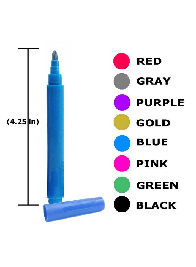 F Wine Glass Markers, Cnymany Erasable Washable Name It Marker Pens For Glassware Window