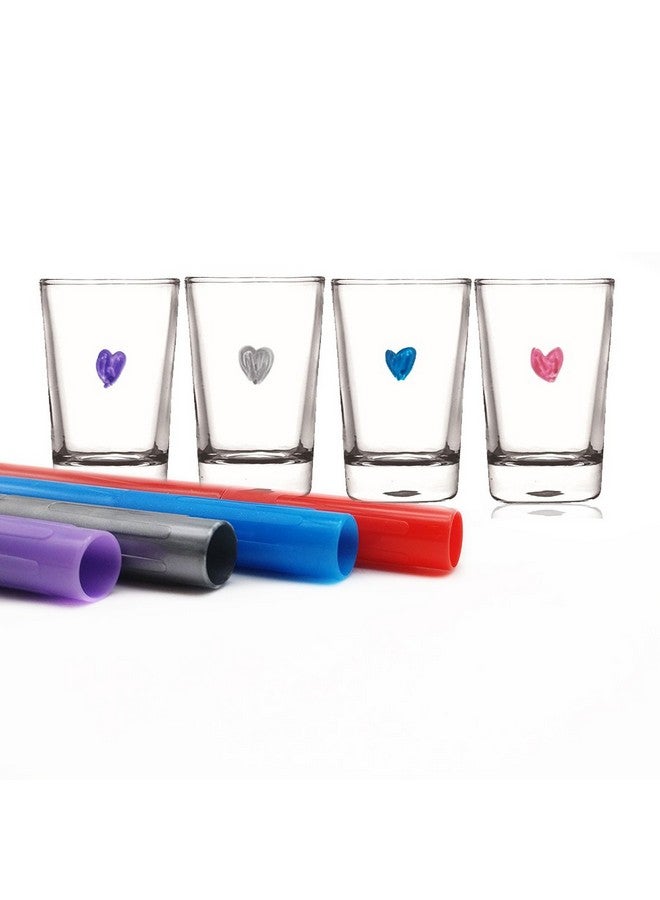 F Wine Glass Markers, Cnymany Erasable Washable Name It Marker Pens For Glassware Window