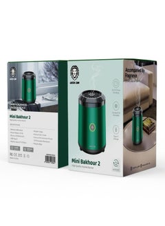 GREEN LION Mini Bakhour 2 High Quality Incense Burner, Auto-Off, Type-C Charging Port, Compact and Portable - Green  - Image 2