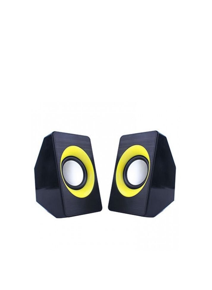 KISONLI A303 WIRED MINI COMPUTER SPEAKERS USB 2.0 PC SPEAKERS FOR LAPTOP DESKTOP PHONE 6W BLACK - Image 1