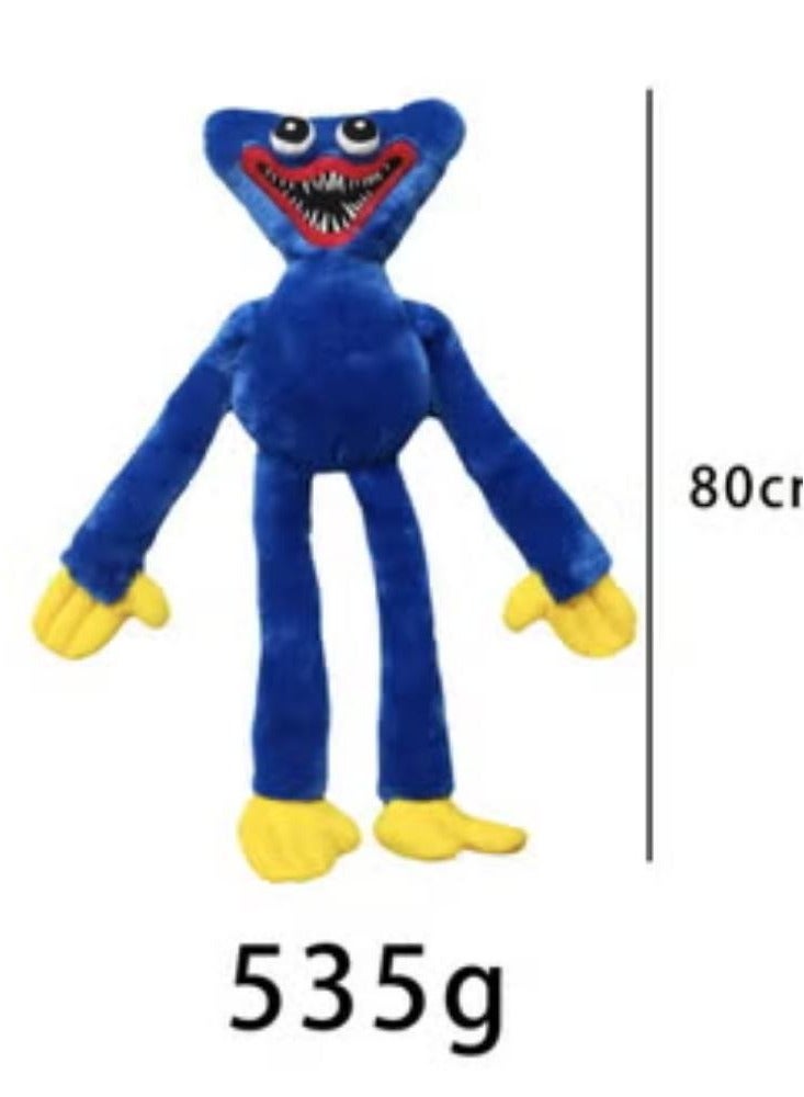 لعبة قطيفة كبيرة هاجي ووجي، 80 سم، قطيفة وقت لعب الخشخاش العملاقة، وسادة قطيفة ناعمة هاجي ووجي، لعبة قطيفة على شكل حيوانات محشوة لتزيين المنزل، هدايا للأطفال باللون الأزرق - Image 1