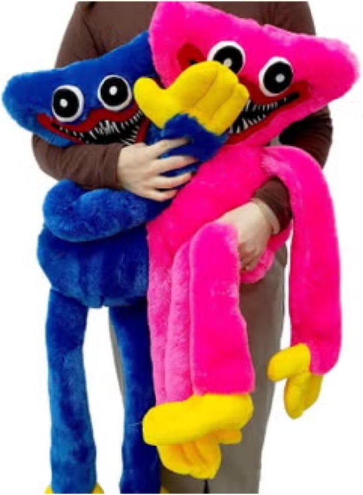 لعبة قطيفة كبيرة هاجي ووجي، 80 سم، قطيفة وقت لعب الخشخاش العملاقة، وسادة قطيفة ناعمة هاجي ووجي، لعبة قطيفة على شكل حيوانات محشوة لتزيين المنزل، هدايا للأطفال باللون الأزرق - Image 2
