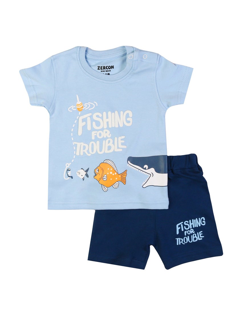 Zercon Summer Pajama Set for Newborn Baby Boys - Summer Set for Newborn Baby Boys - Image 1