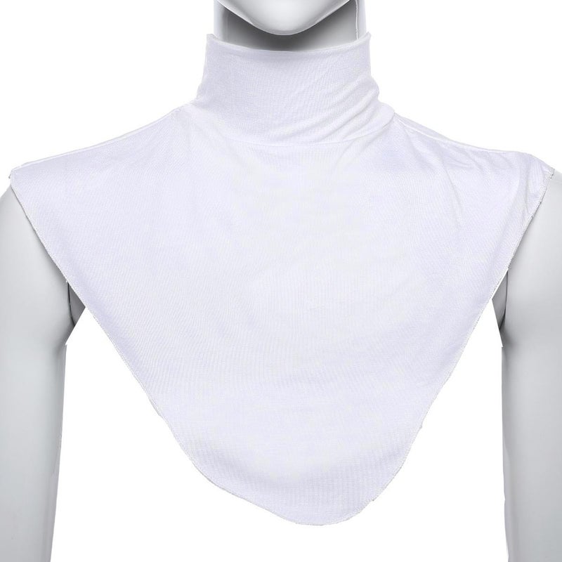 Modal Collar Shirt Cover Scarf Neck Bib White