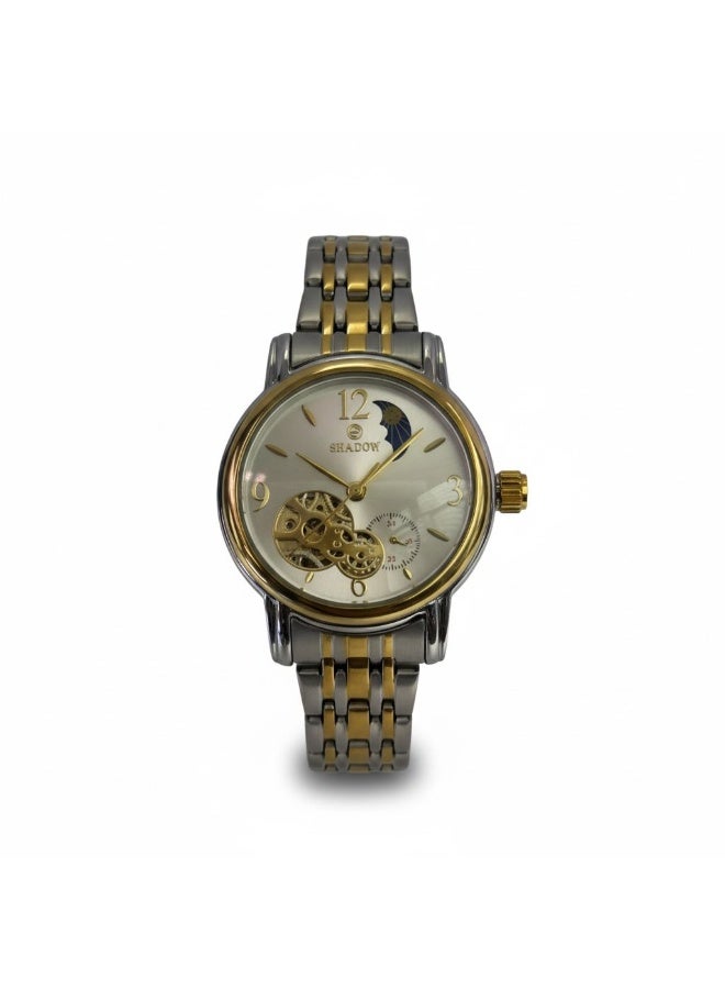 SHADOW Luna Grace AS81019 Automatic Women’s Watch Stainless Steel Gold Silver Skeleton Dial Elegant Luxury Ladies Wristwatch - Image 2