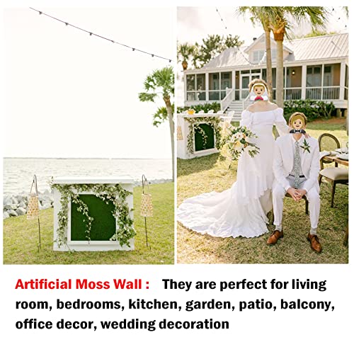 YIQIFLY Simulation Artificial Moss Mat Fake Grass Rug DIY Synthetic Turf Lawn Carpet for Wedding Home Backyard Balcony Indoor Outdoor Decor (Color : Green, Size : 1x1m(3.2x3.2ft)) - Image 4