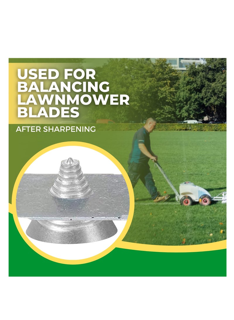 SOLARAE Metal Precision Blade Balancers, for Balancing Lawnmower Blades After Sharpening, Compatible with Most Lawnmower Blades, Reduce Engine Wear, Centered and Level, Made of Metal (2-Pack) - Image 2